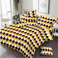 Yellow & White Printed - Bed Sheet