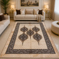 Beige Ottoman Pattern Carpet