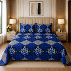 Royal Blue Diamond Bedsheet