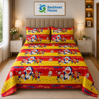 Doraemon Red & Yellow Bedsheet