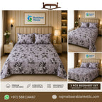 Elegant Grey Floral Bedsheet