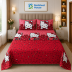 Hello Kitty Red Bedsheet
