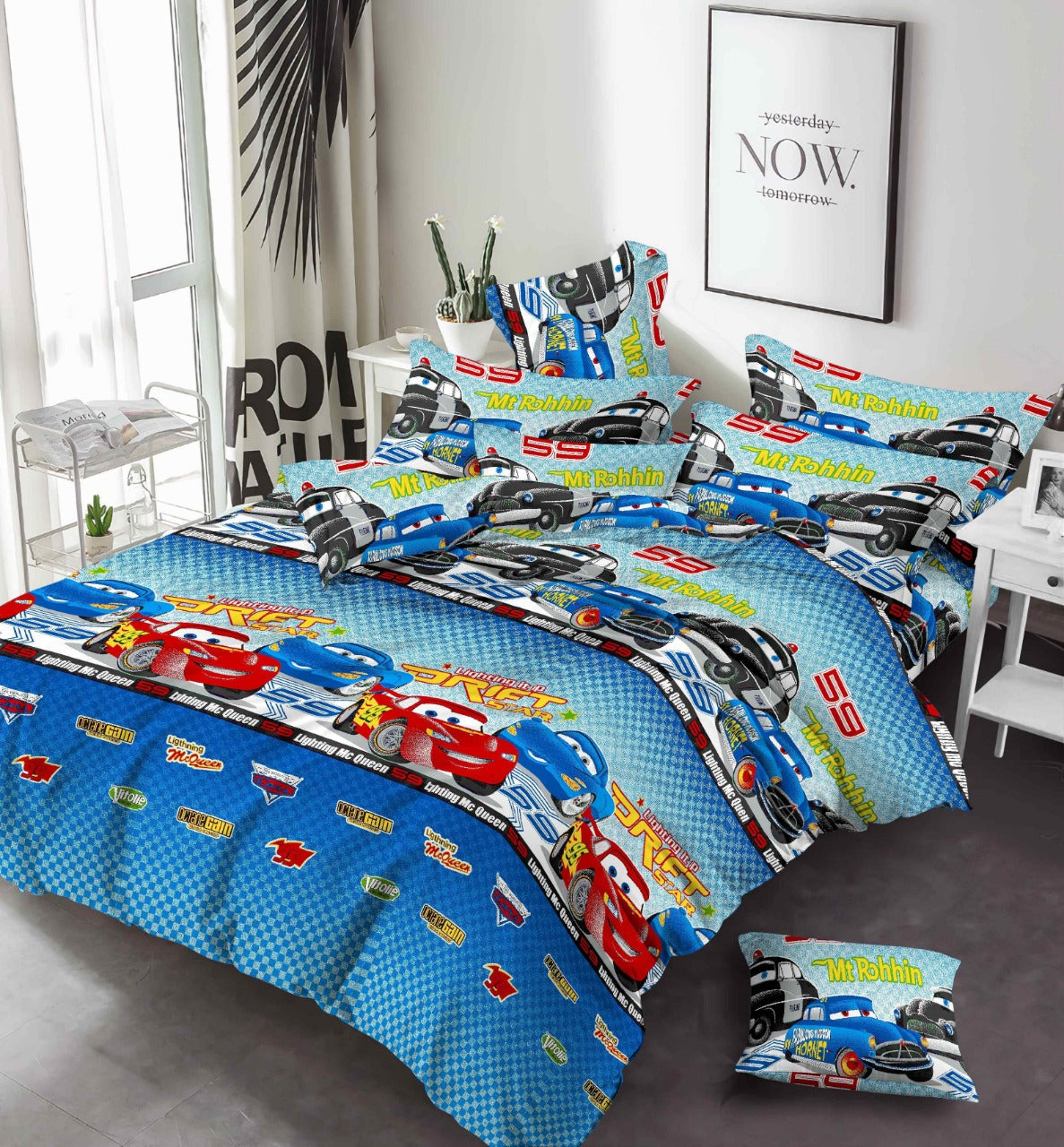 3 Pcs Disney Cars Cartoon - Bed Sheets