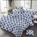 Blue 3 Piece Cotton Bed Sheet Set