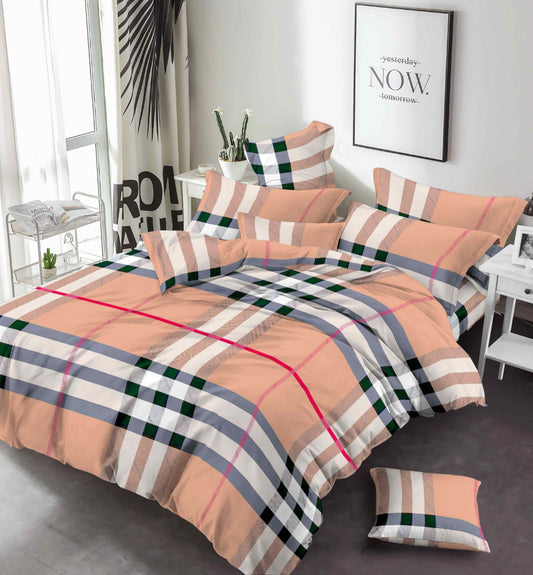 Lining Printed 3 Pcs Bed Sheet