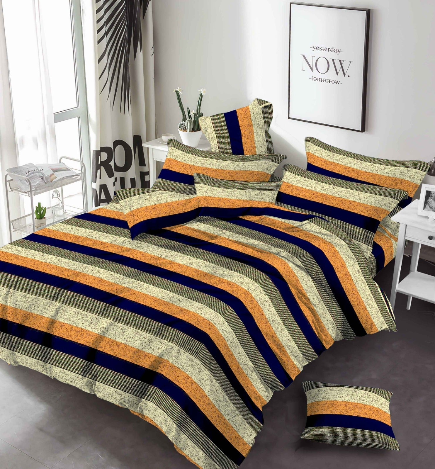 Bedsheet with 2 Pillow Covers -3pc set