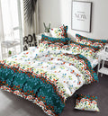 3 Pcs Leaf Style Cotton Bed Sheets