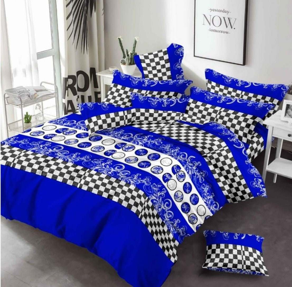 3-Piece Blue Paisley Graphic - Bed Sheet