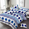 Blue Circle Printed Premium Quality - Bed Sheet