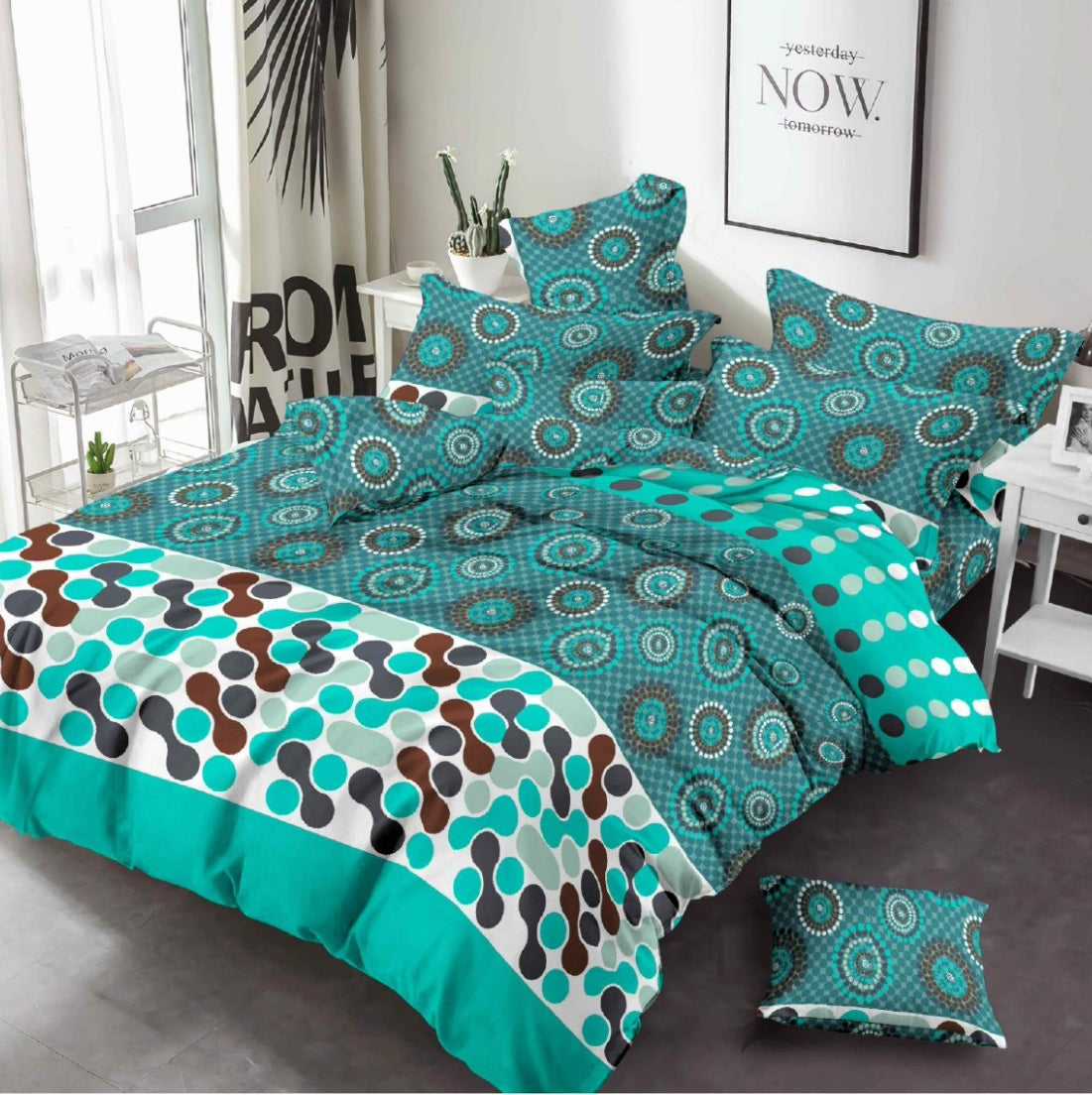 Green Color Quality Design Bed Sheets