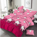 I Love KT Cartoon Printed Bed Sheets