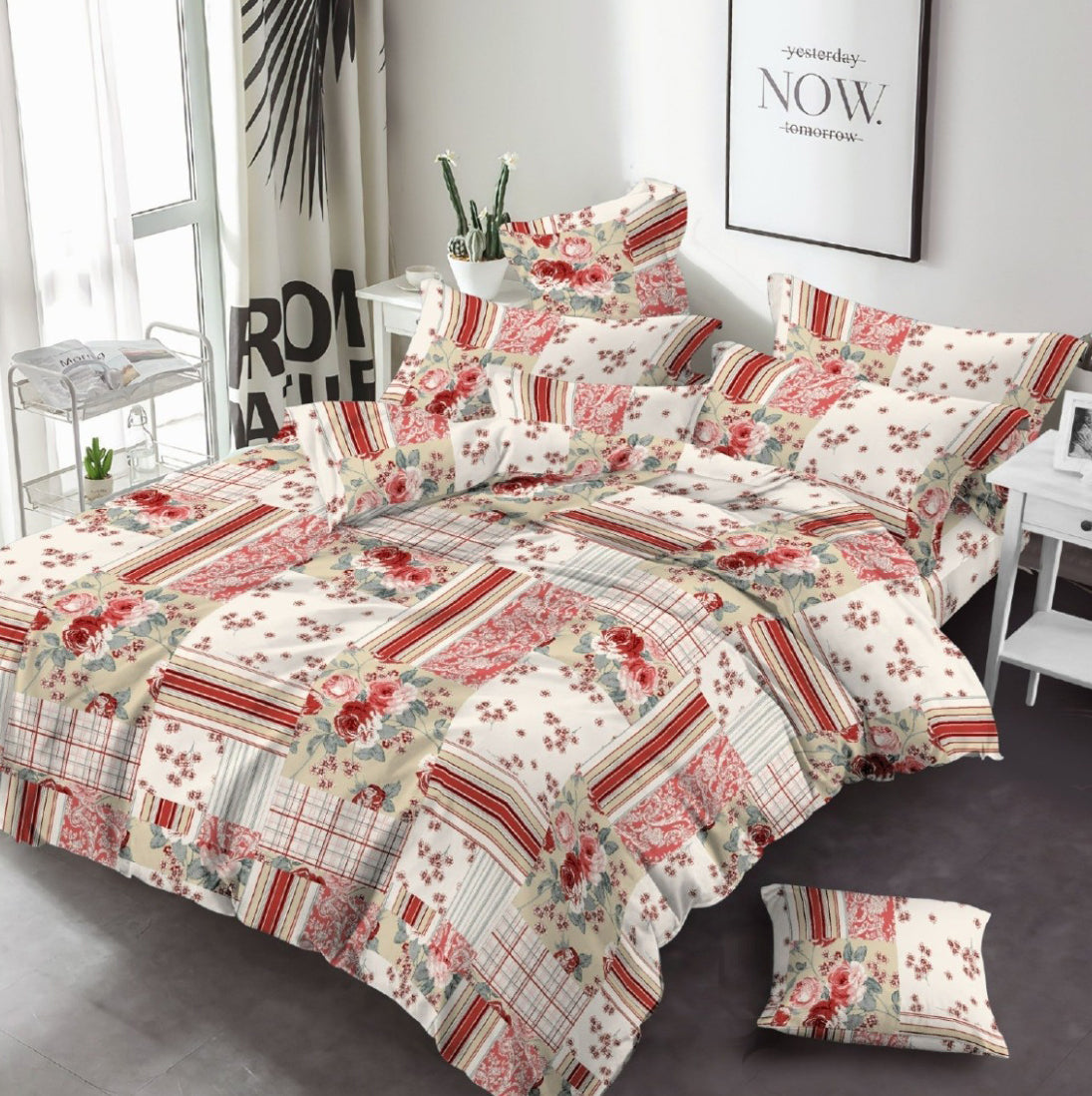 Floral Crib 3 Piece with 2 Pillow Covers