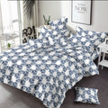 Blue Flower Vase Printed - Bed Sheets