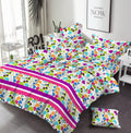 Multicolor Small Heart Printed Bed Sheet