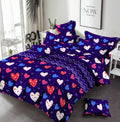 Multi Color Heart Printed Premium Bedding