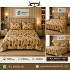 Mustard Gold Floral Bedsheet
