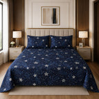 Navy Star Print Bedsheet