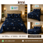 Navy Star Print Bedsheet