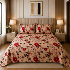 Red Floral Premium Bedsheet