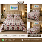 Red Geometric Print Bedsheet