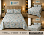 Sage Blue Floral Bedsheet