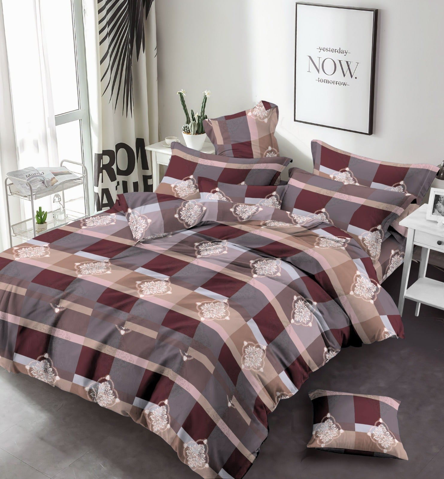 Double Bed 3 Pcs Bed Sheet Set