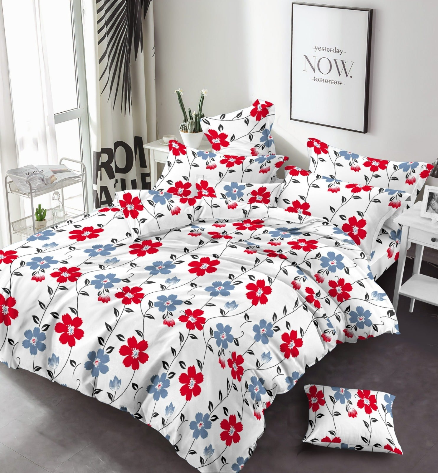 Cotton Floral Printed - Bed Sheet