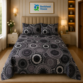 Black Circle Mandala Bedsheet