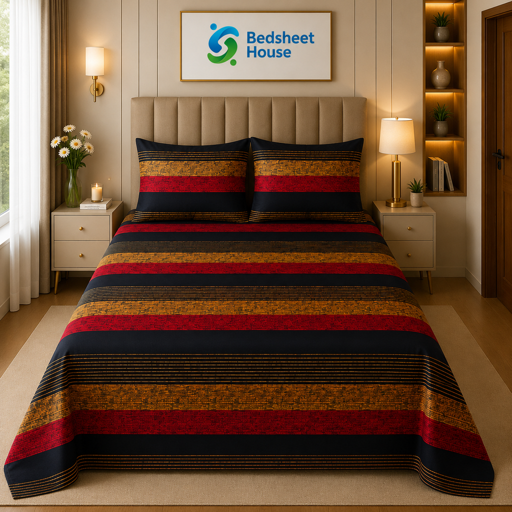 Bold Stripe Multicolor Bedsheet
