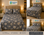 Grey Floral Vine Bedsheet