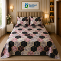 Marble Hexagon Print Bedsheet