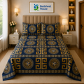 Navy Gold Medallion Bedsheet