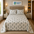 White Wildflower Print Bedsheet